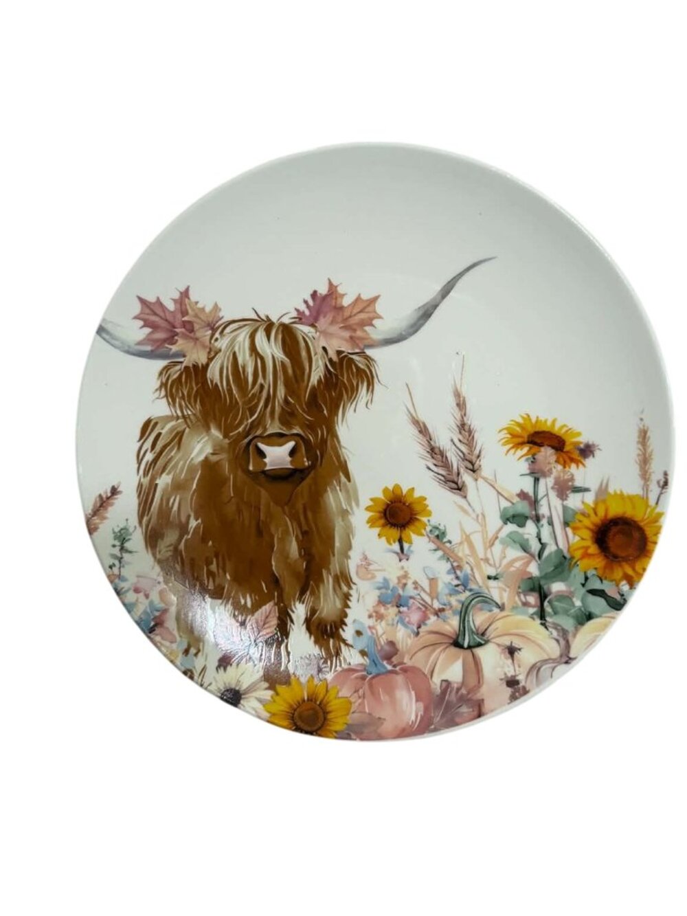 Robert Stanley Fall Classics Cow In Autumn Field Salad Plate NEW